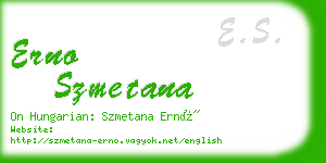 erno szmetana business card